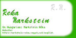 reka markstein business card